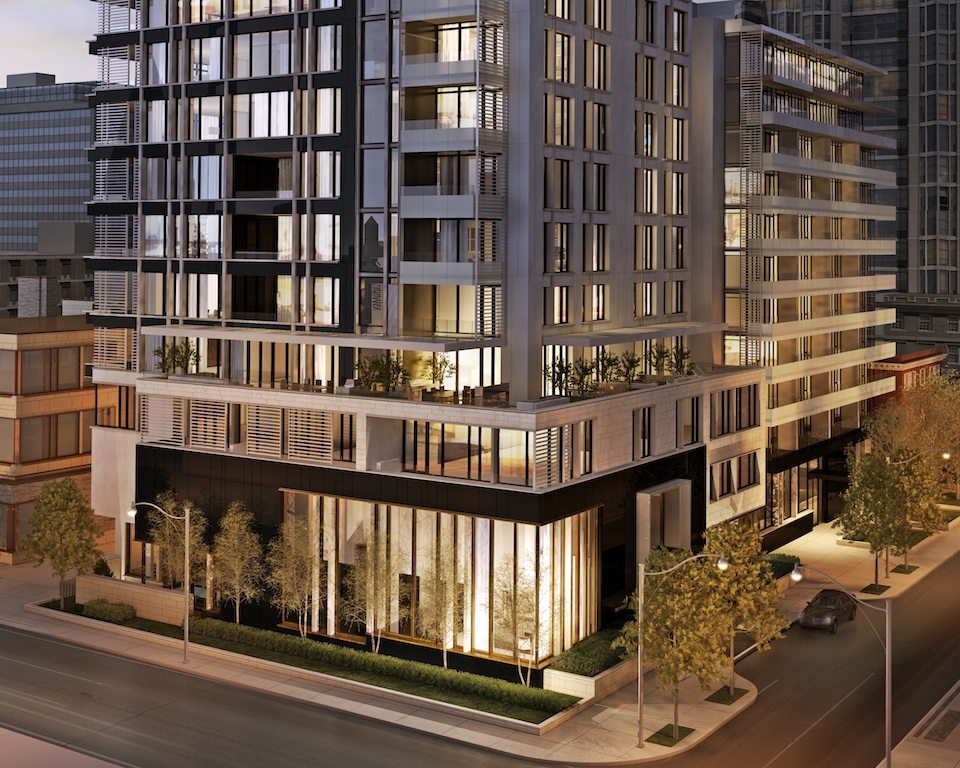 The St. Thomas Condos Night View Toronto, Canada