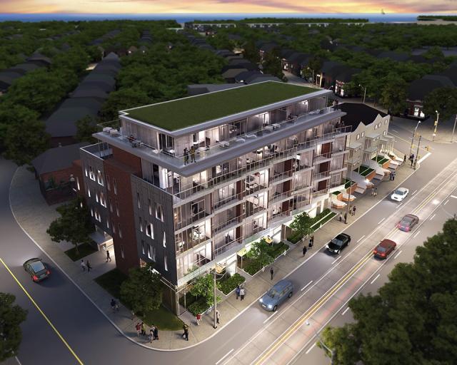 Beach Club Lofts Aerial View Toronto, Canada