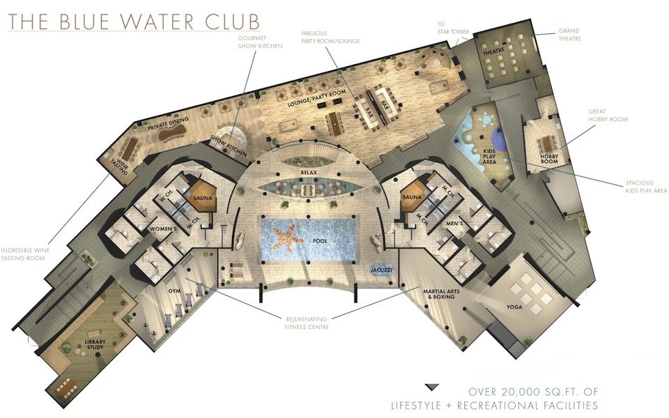 Beyond The Sea Condos Amenities Plan Toronto, Canada