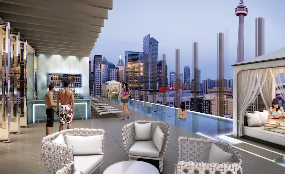 Bisha Hotel and Residences Terrace Pool Toronto, Canada