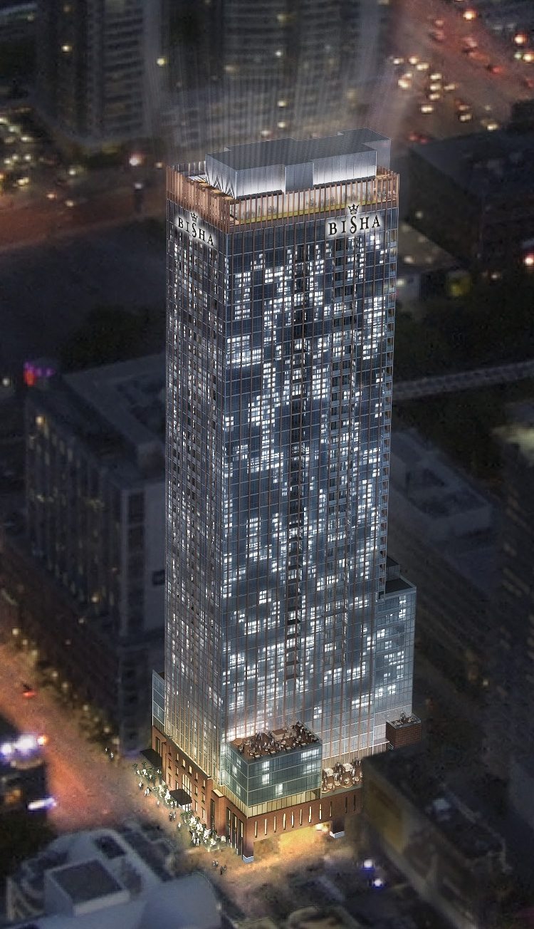 Bisha Hotel and Residences Aerial View Toronto, Canada