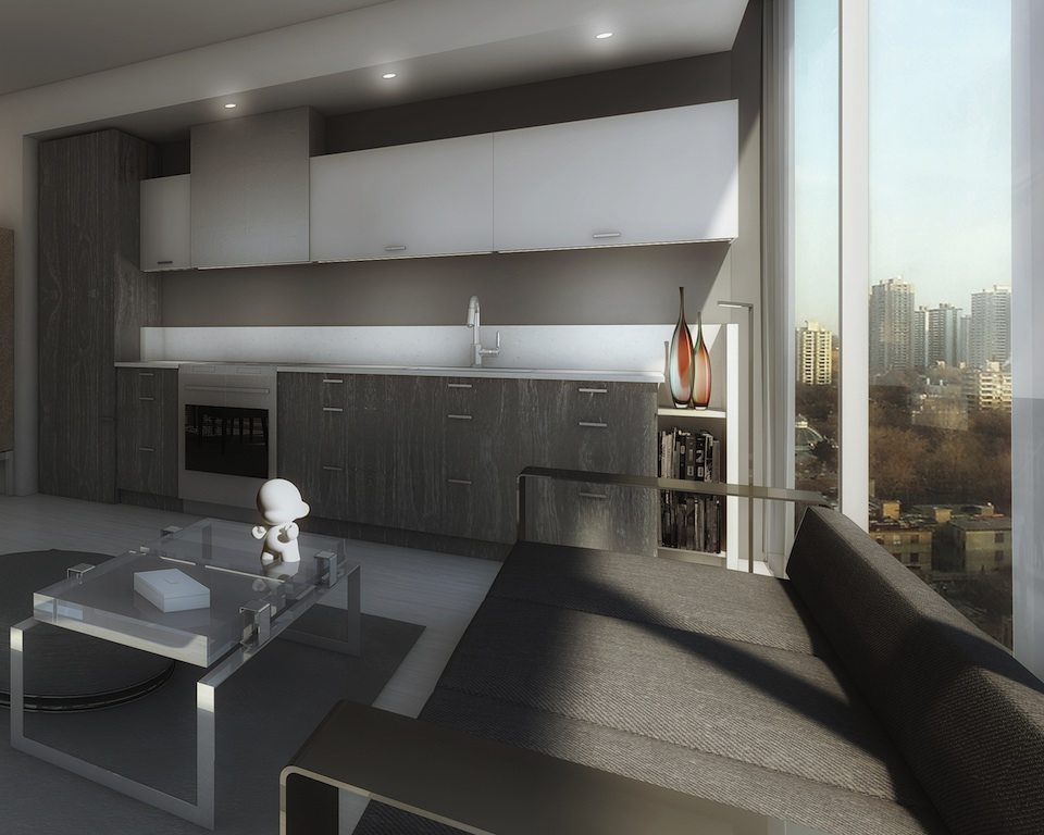 Bond Condos Living Area Toronto, Canada