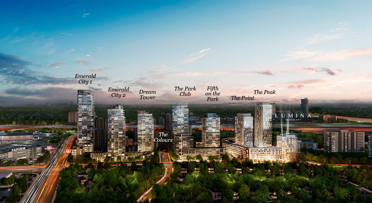 Masterplan of The Emerald City Condos Community in Toronto