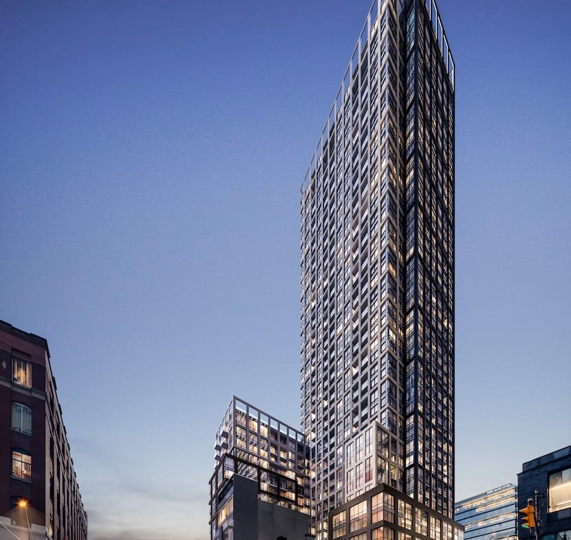 Rendering of Peter and Adelaide Condos exterior full view