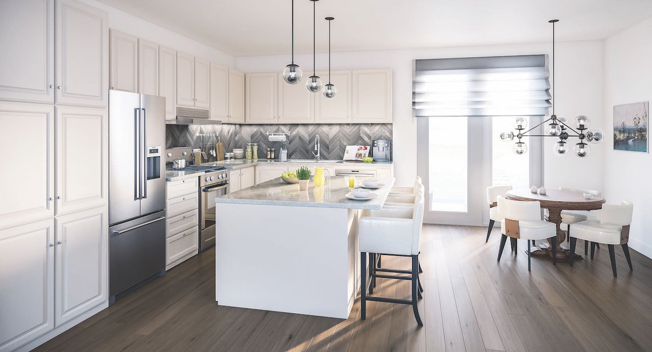 Rendering of summerside towns at oak bay kitchen interior