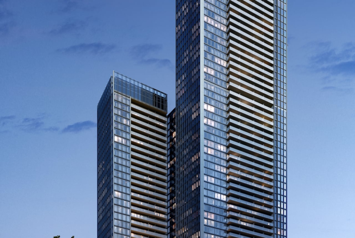 The Pemberton Condos exterior rendering full view
