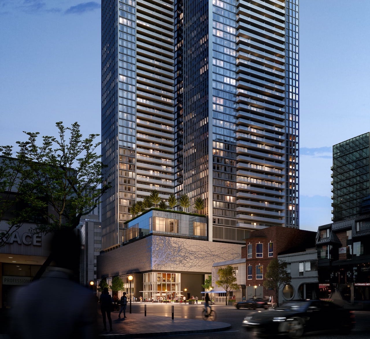 The Pemberton Condos exterior rendering lower half
