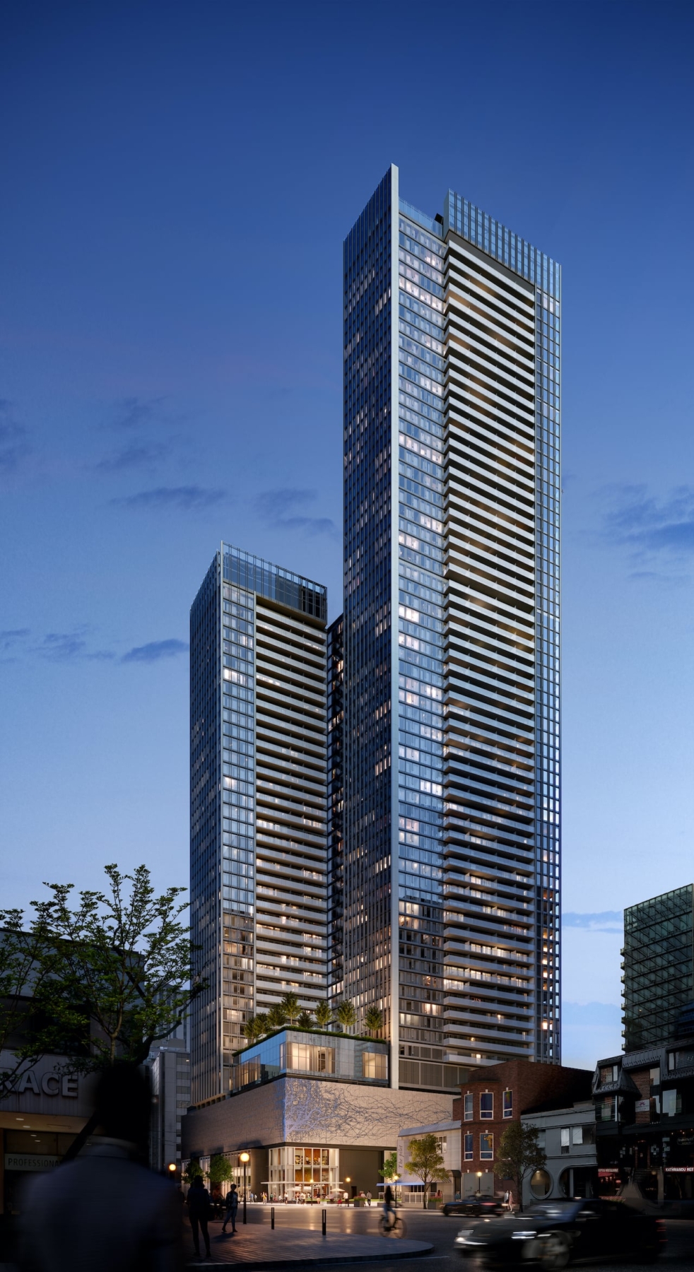 The Pemberton Condos exterior rendering full view