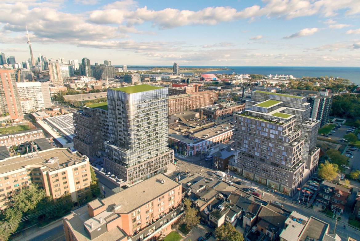 Rendering of XO Condos aerial