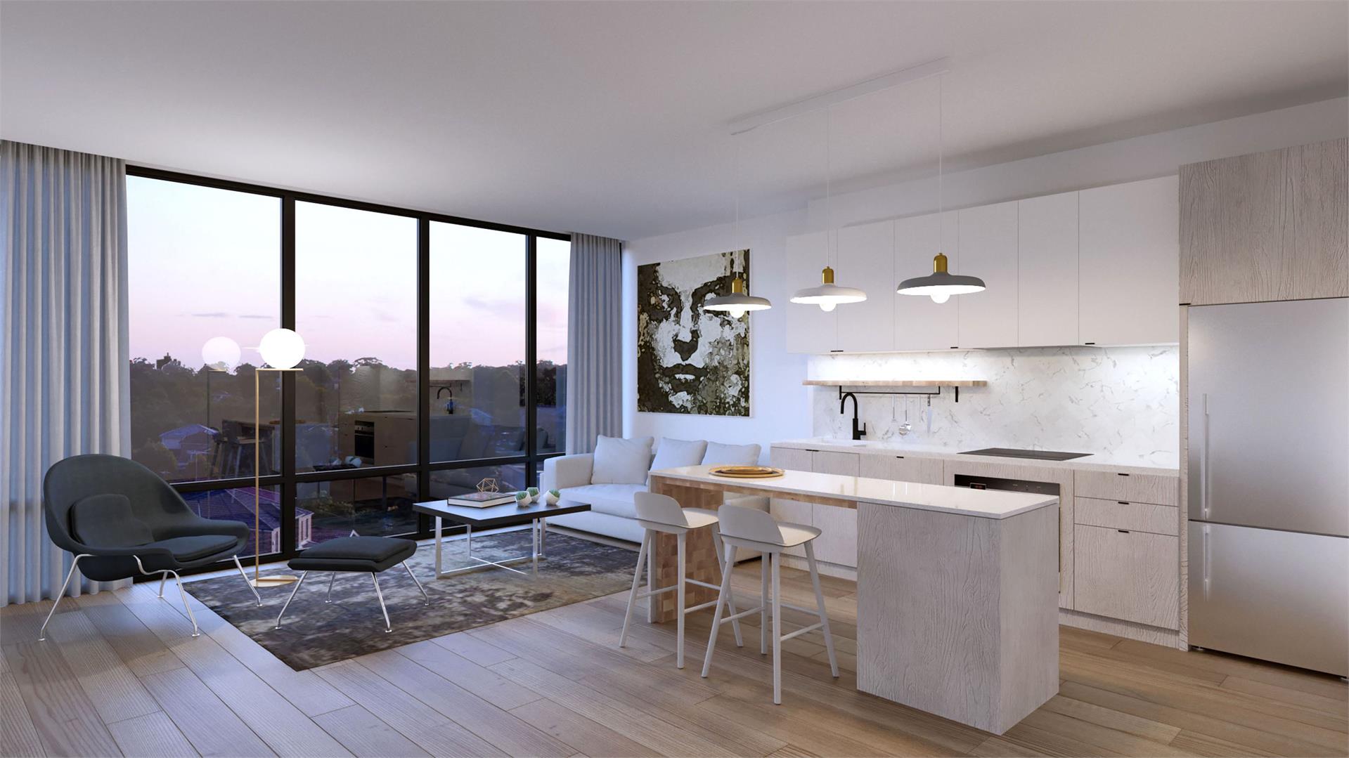 The Bluffs Condos Living Area Toronto, Canada