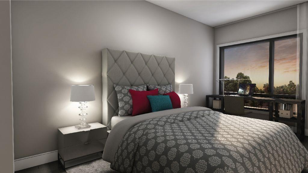 Spice Urban Towns Condos Bedroom Living Area Toronto, Canada