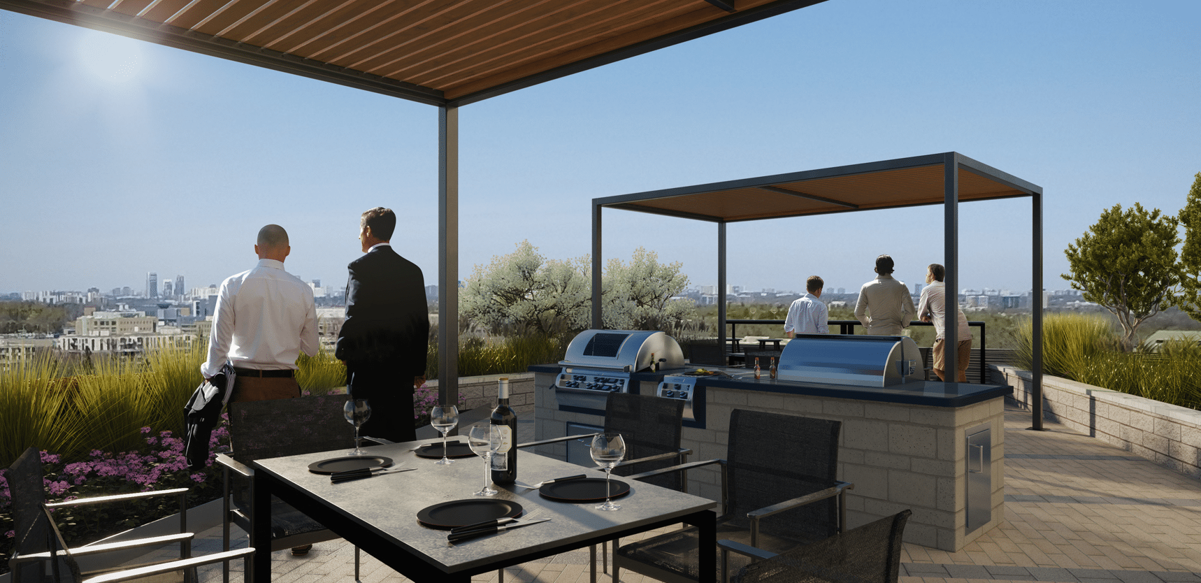 Cardiff Condos rendering of exterior terrace
