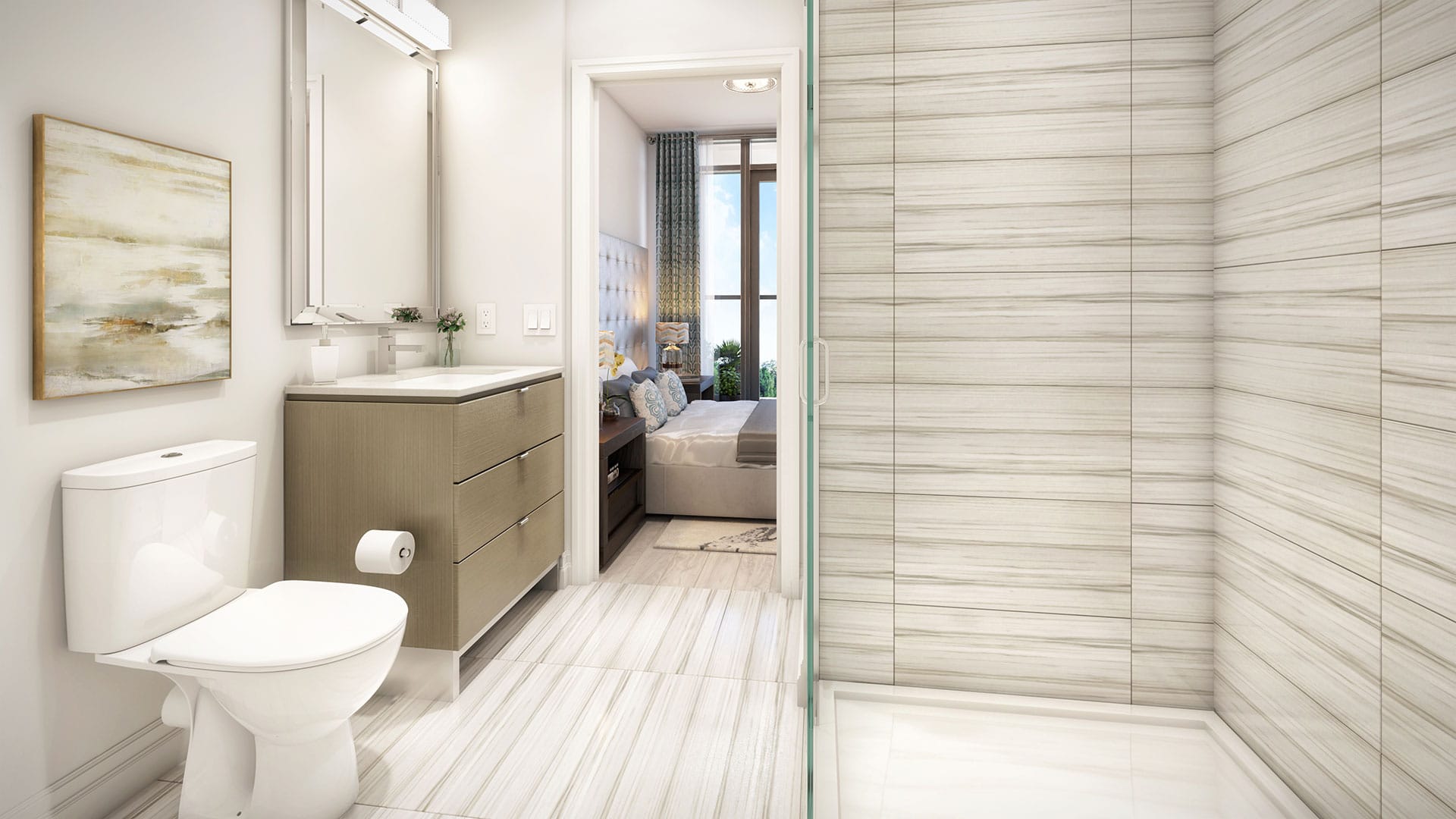 Rendering of Edge Towers unit interior.