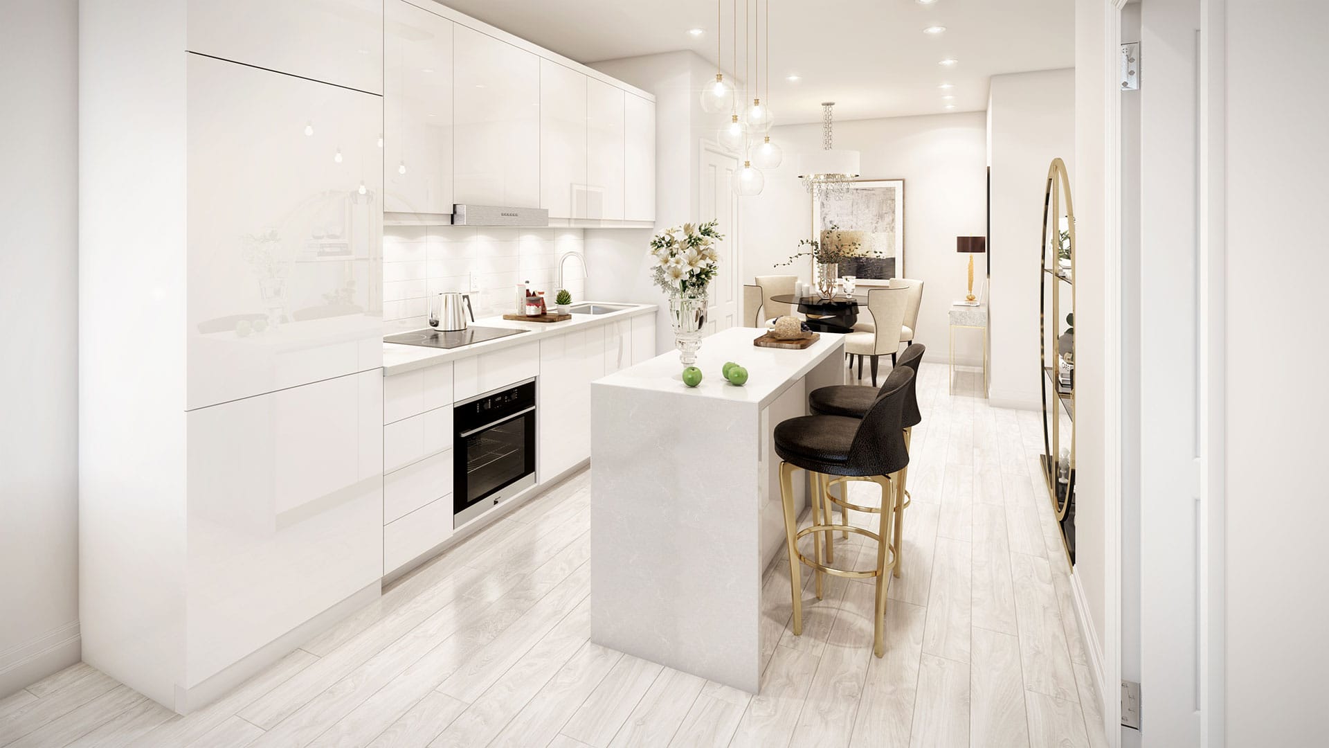Rendering of Edge Towers unit interior.