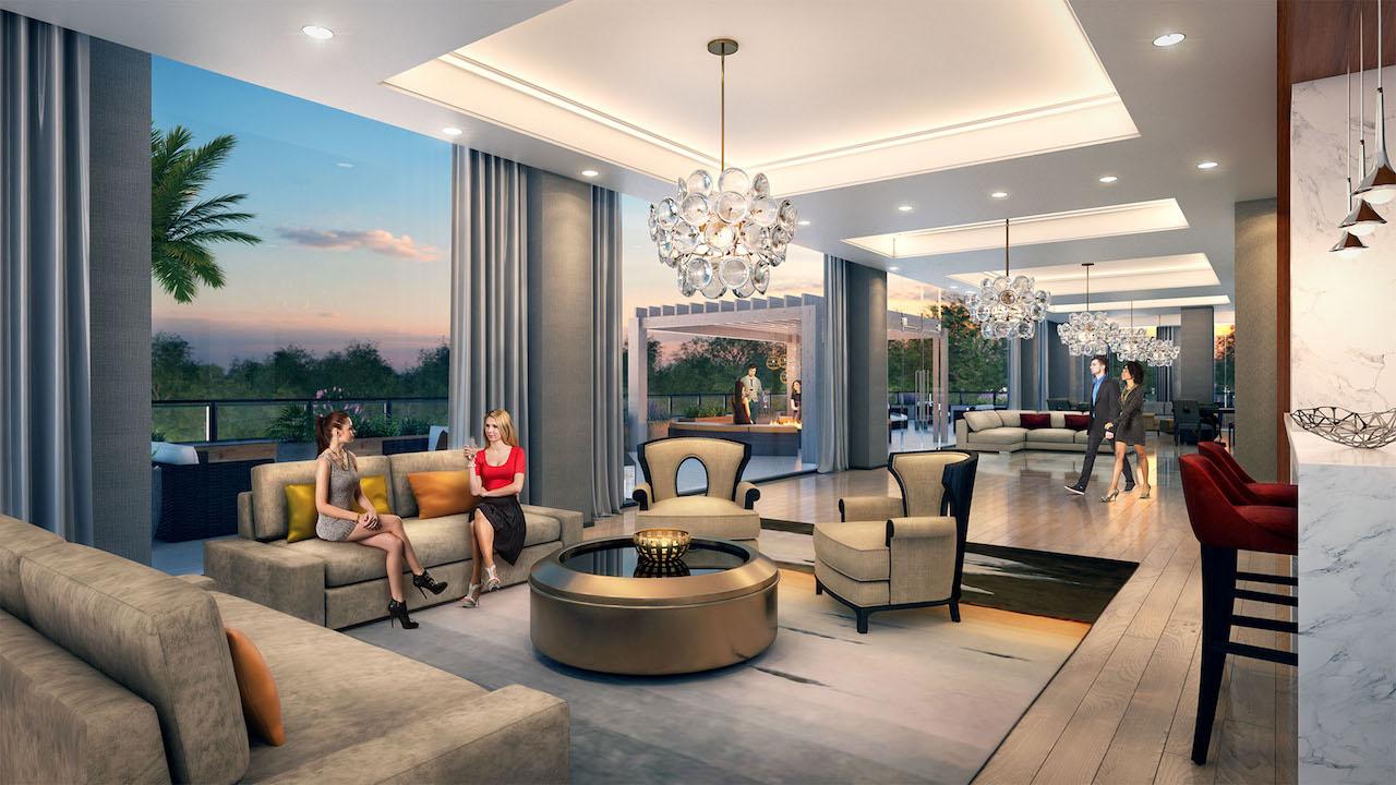 Rendering of Edge Towers building interior.