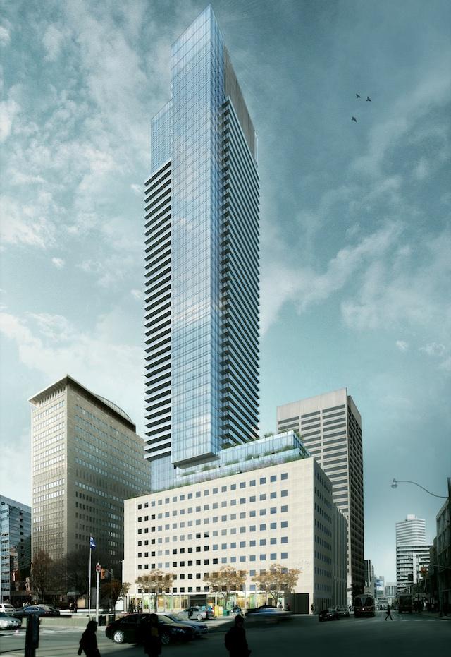 Rendering of 481 University full building exterior.