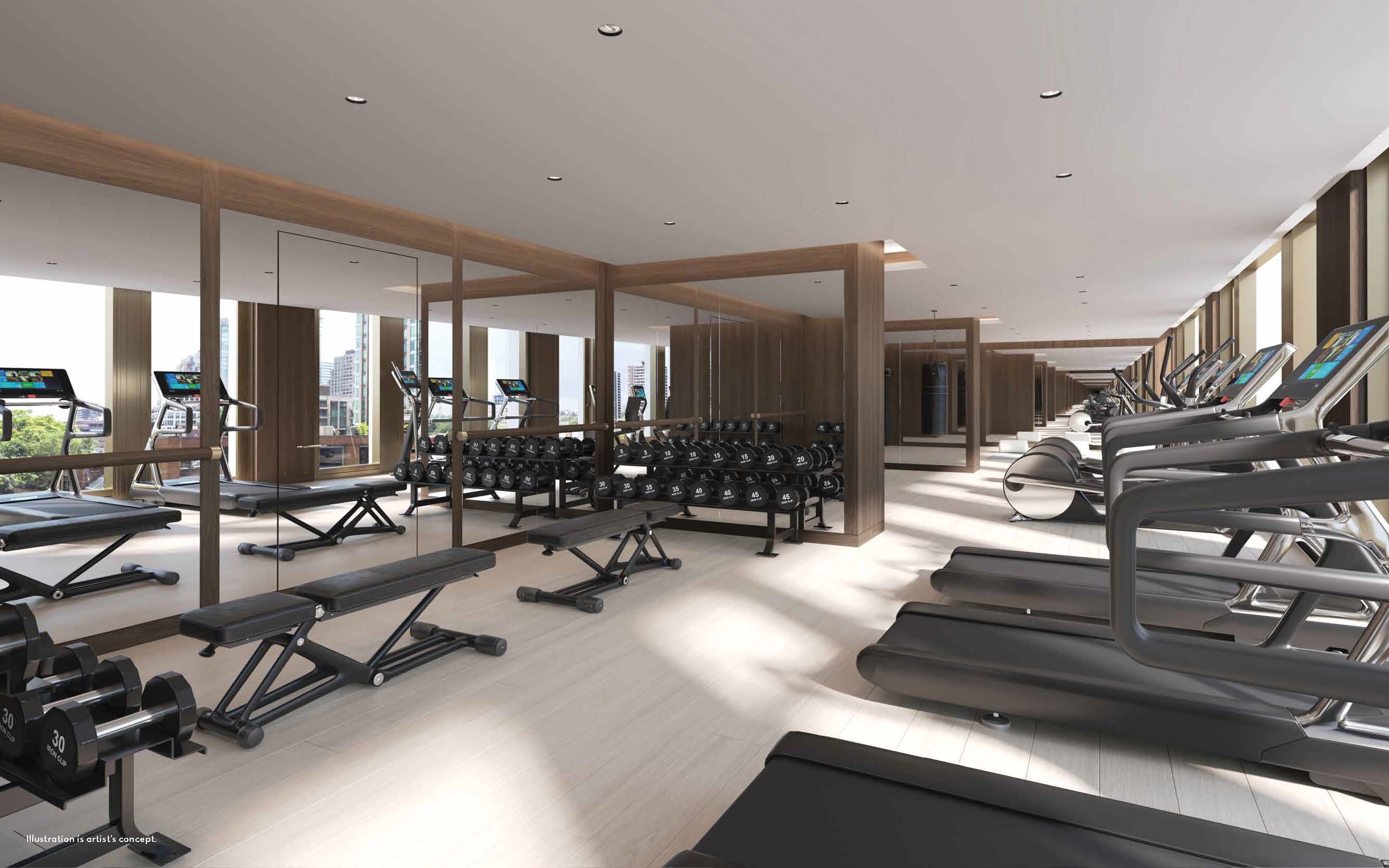 Rendering of 50 Scollard Yorkville Condos Fitness Centre