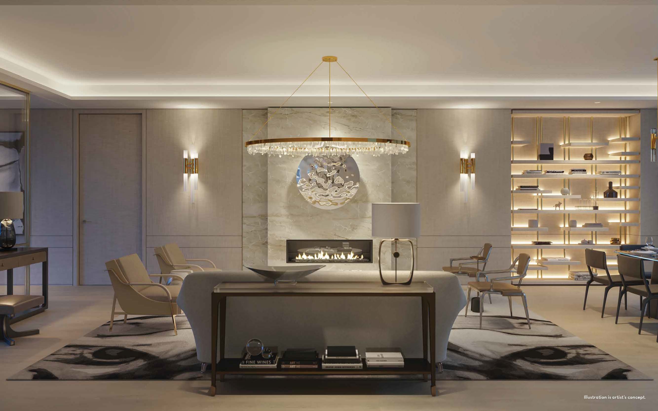 Rendering of 50 Scollard Yorkville Condos unit interior