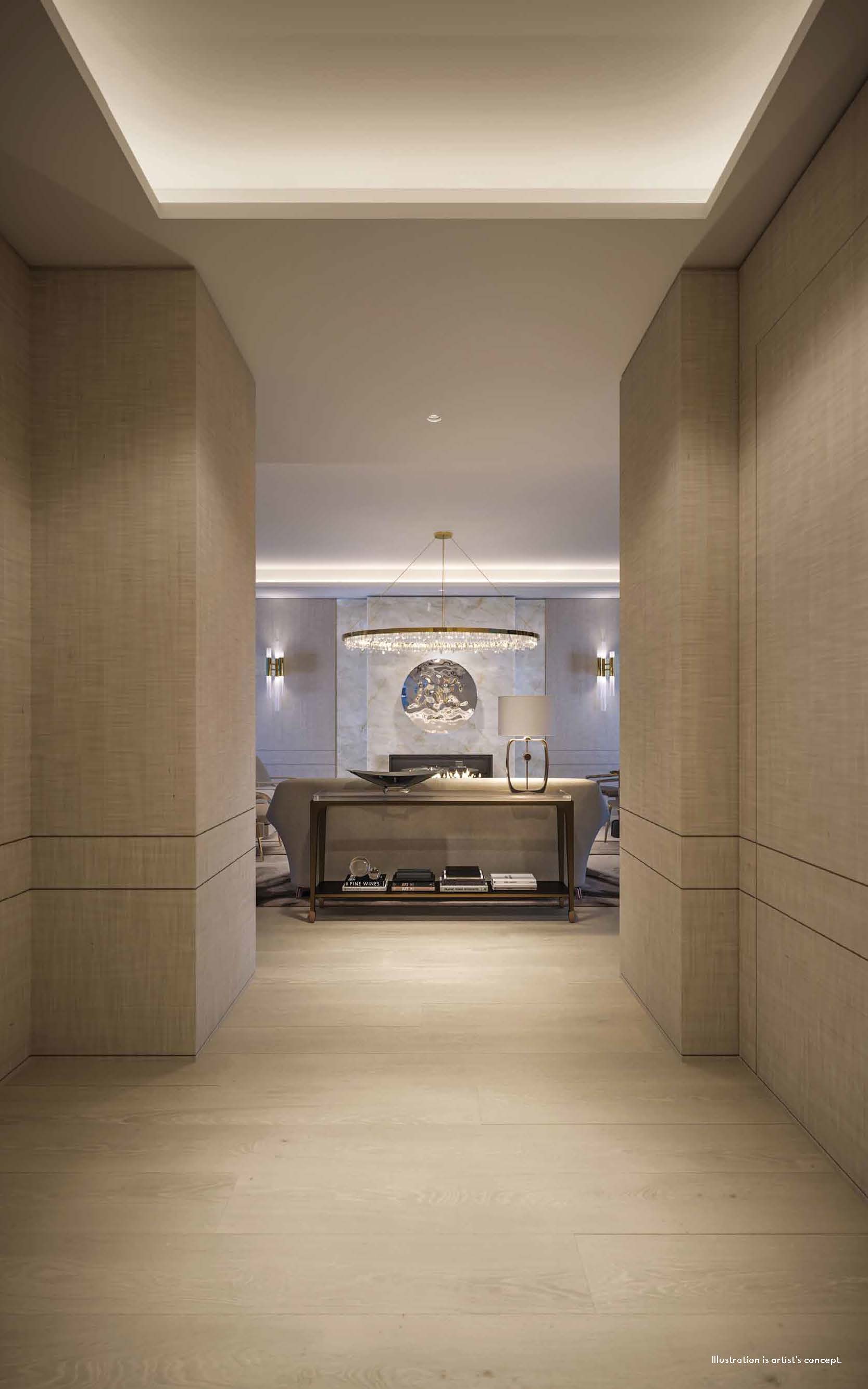 Rendering of 50 Scollard Yorkville Condos residence entrance
