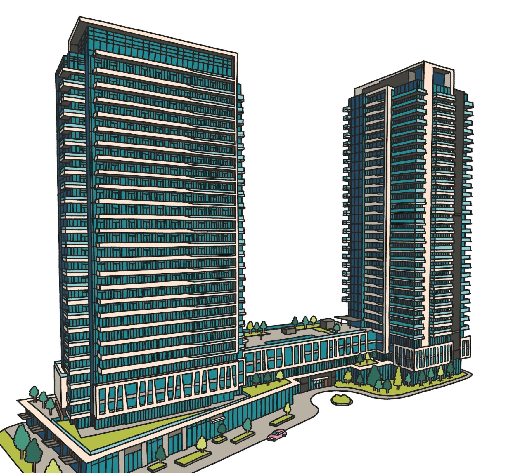 Southport in Swansea Condos exterior rendering