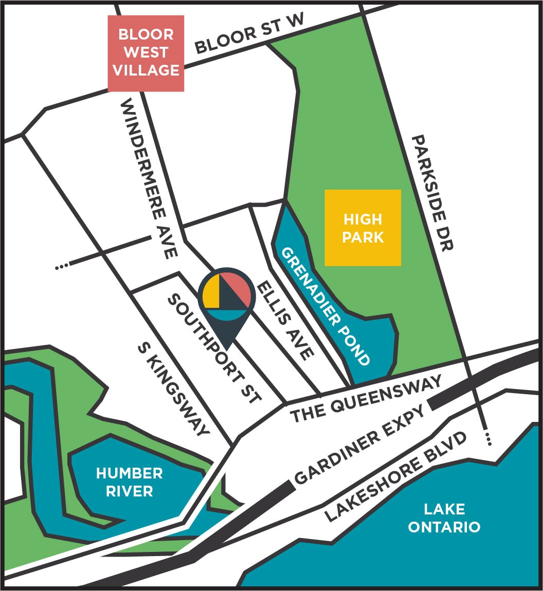 Key map of Southport in Swansea Toronto