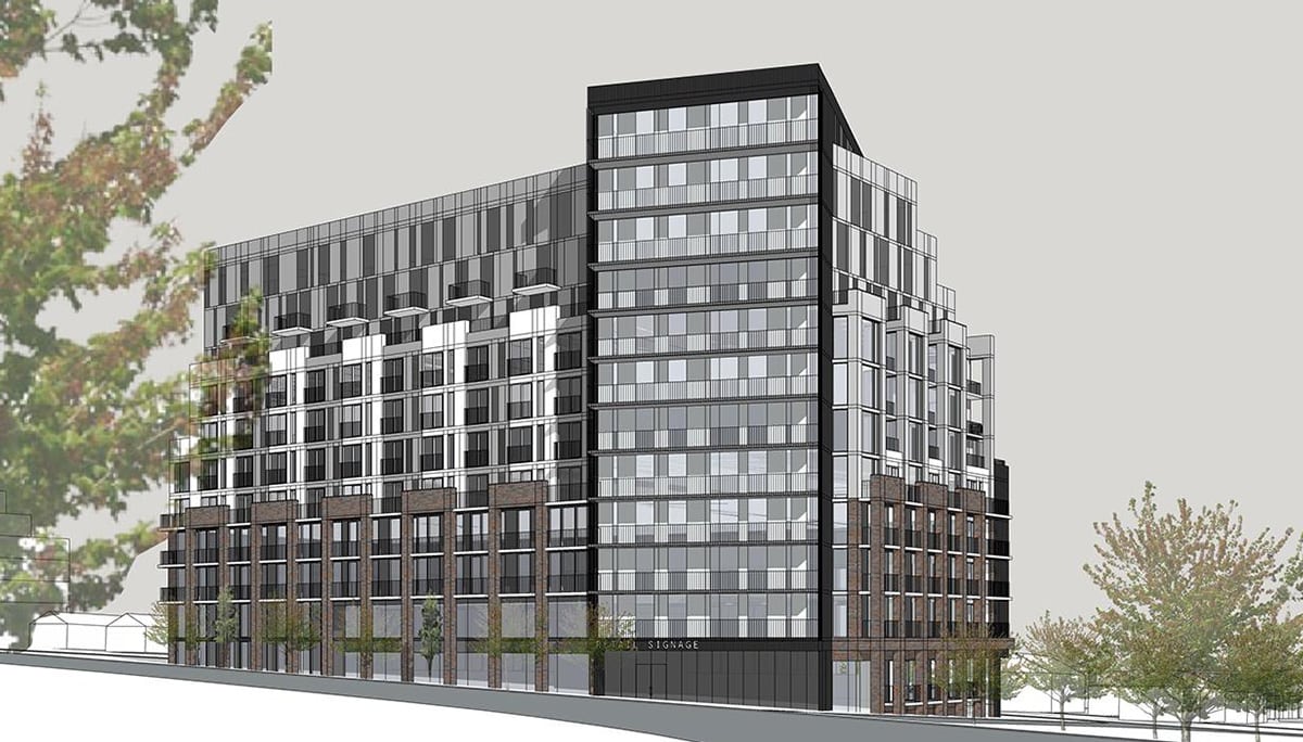 Exterior rendering of Merge Condos