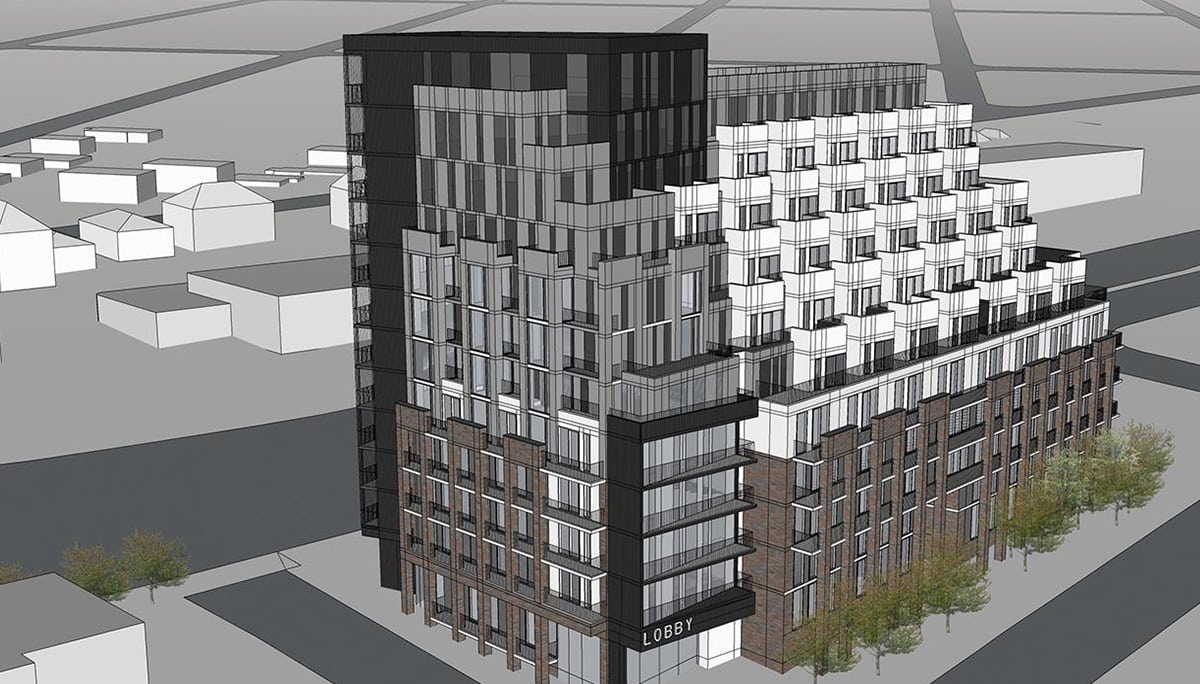 Exterior rendering of Merge Condos
