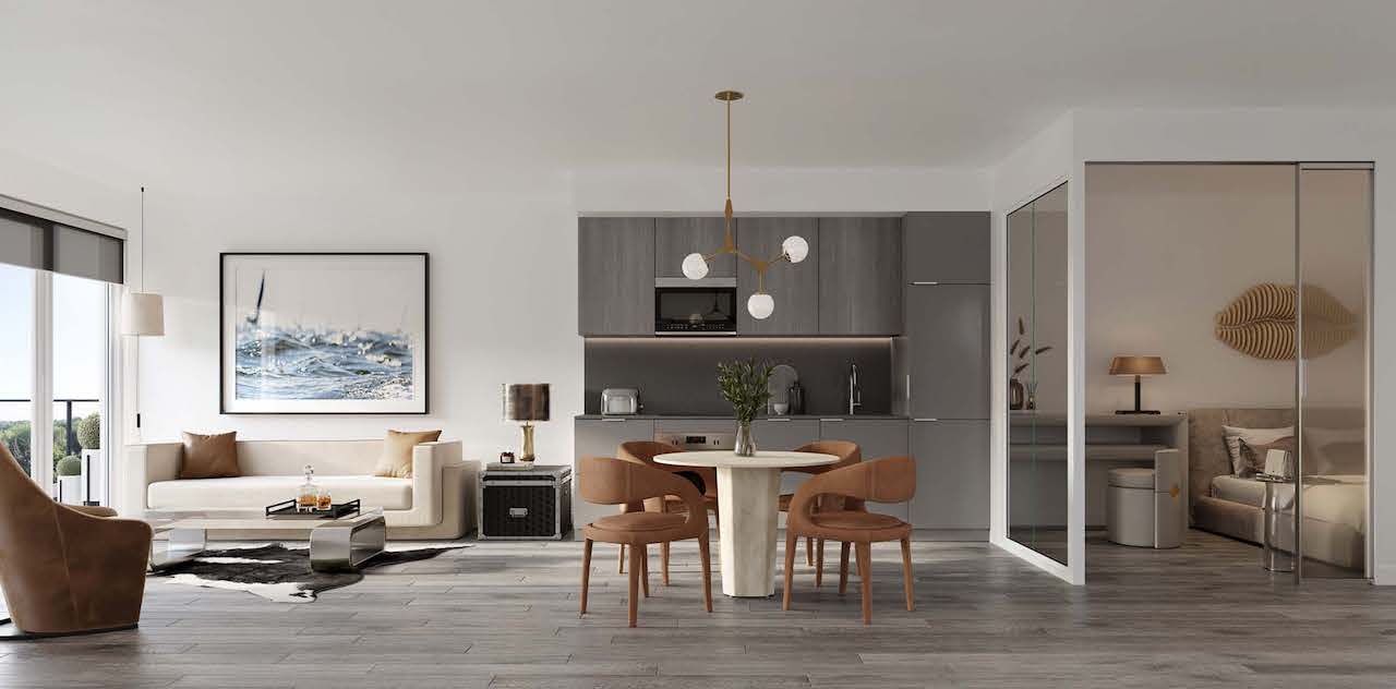 Rendering of Southport Condos suite interior