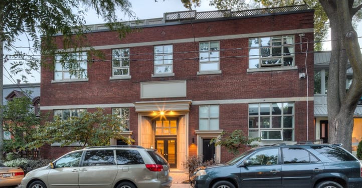 Exterior image of the 10 Sword Street Condos in Toronto