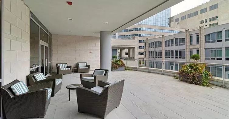 Exterior image of the Residences of College Park South Tower Condos in Toronto
