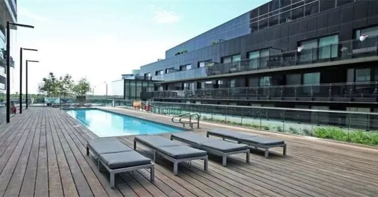 Exterior image of the River City Condos in Toronto