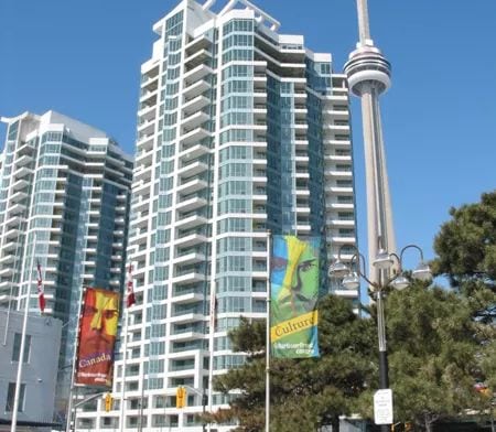 Exterior image of the Riviera 1 at Riverside Lofts Condos in Toronto