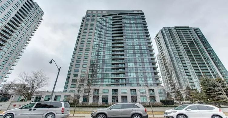 Exterior image of the Spectrum Residences North Tower in Toronto