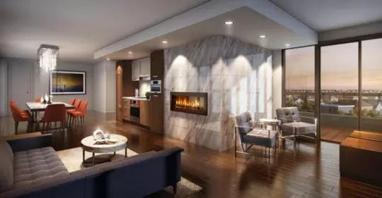Exterior image of the Upper Beach Club Condos Hill in Toronto