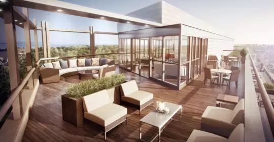 Exterior image of the Upper Beach Club Condos Hill in Toronto