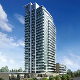 Rendering of Dream Tower at Emerald City Condos exterior