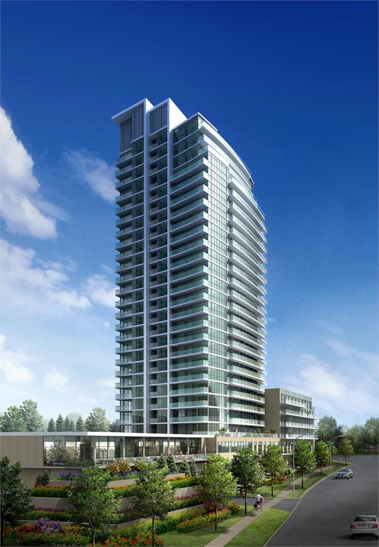 Rendering of Dream Tower at Emerald City Condos exterior
