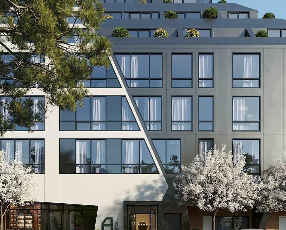 Angular Condos exterior entrance