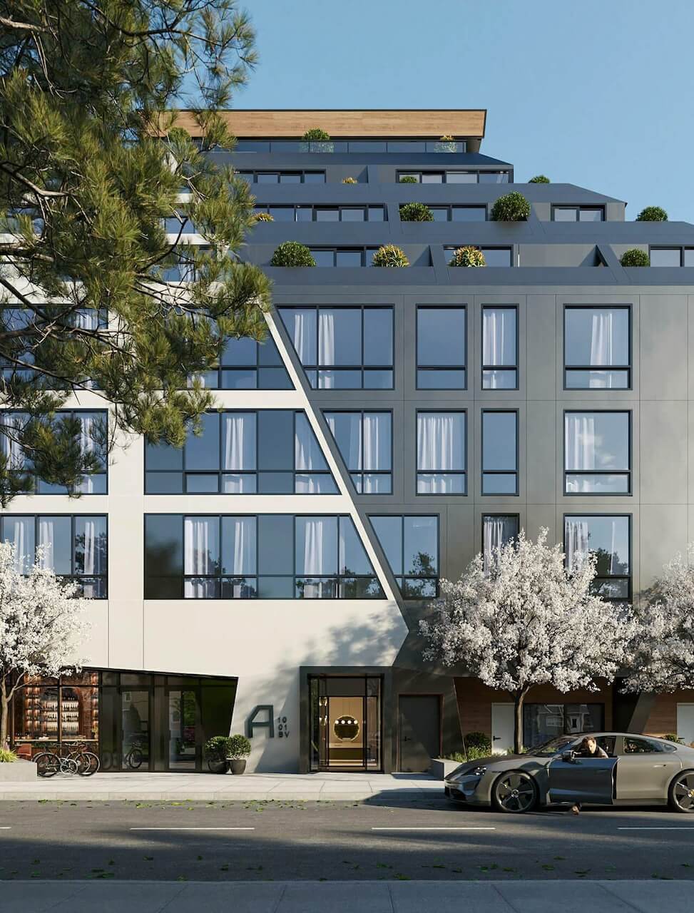 Angular Condos exterior entrance