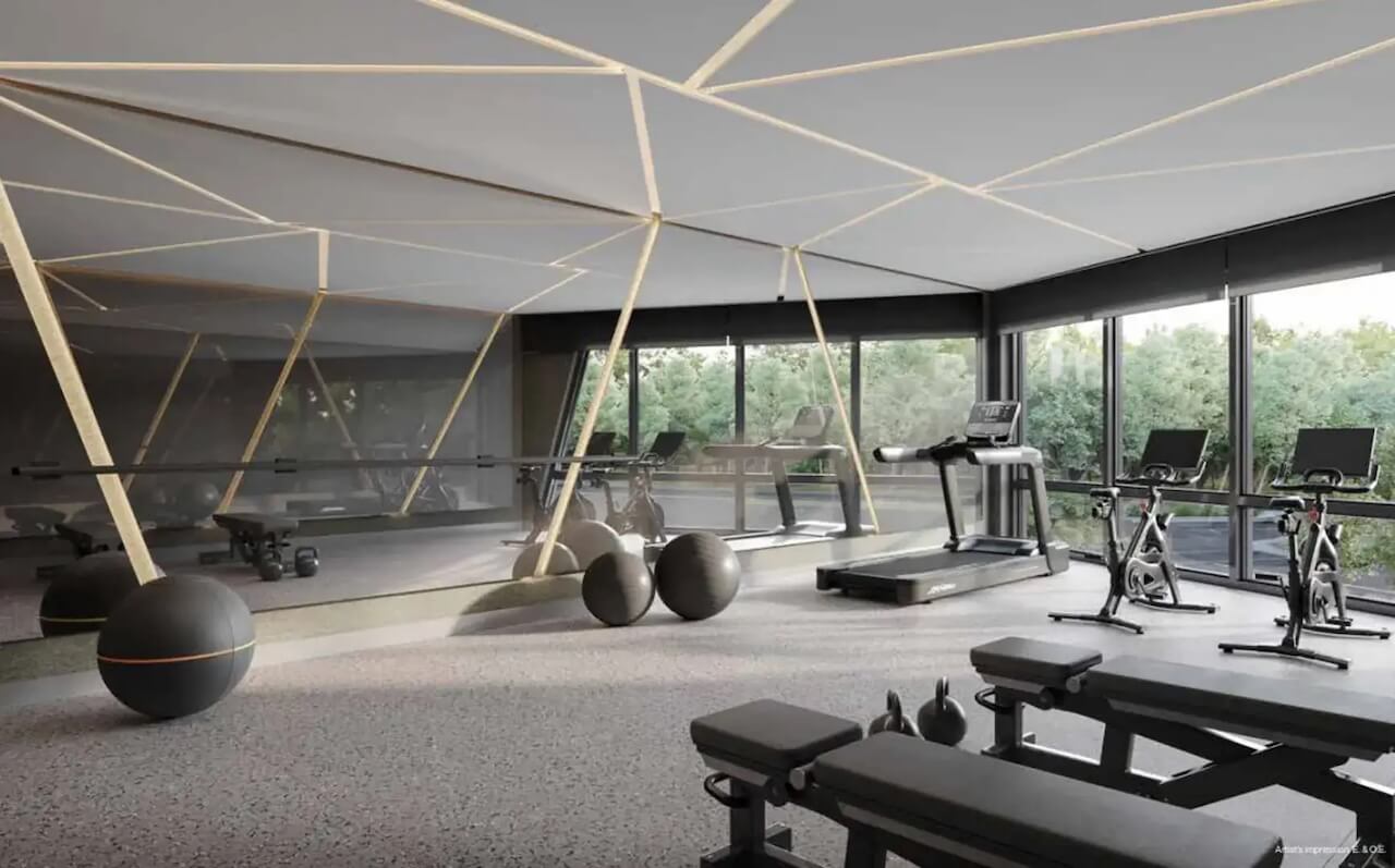 Angular Condos interior fitness centre