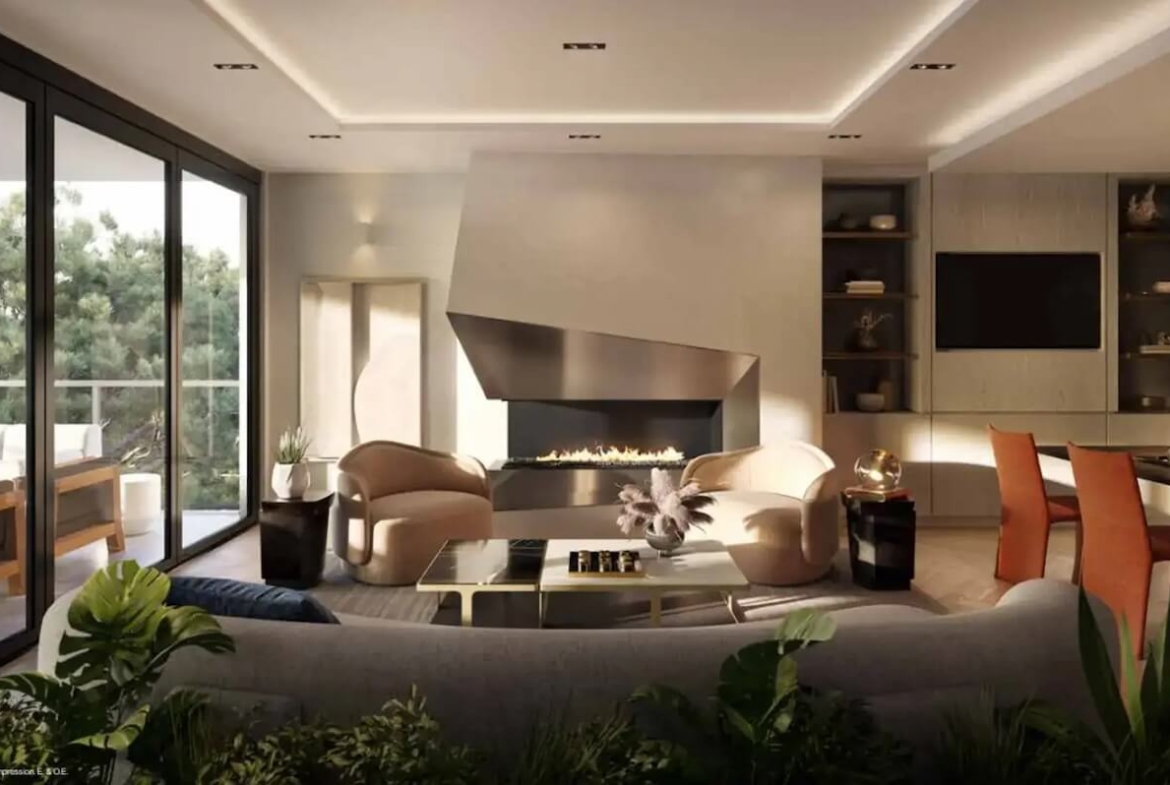 Angular Condos interior party room