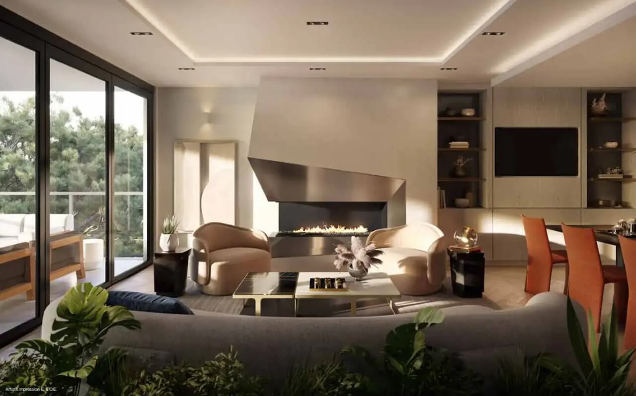 Angular Condos interior party room