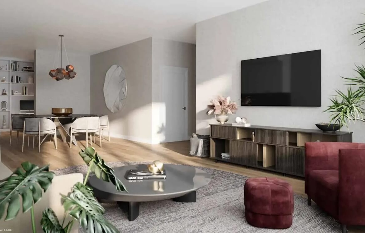 Angular Condos interior suite living room
