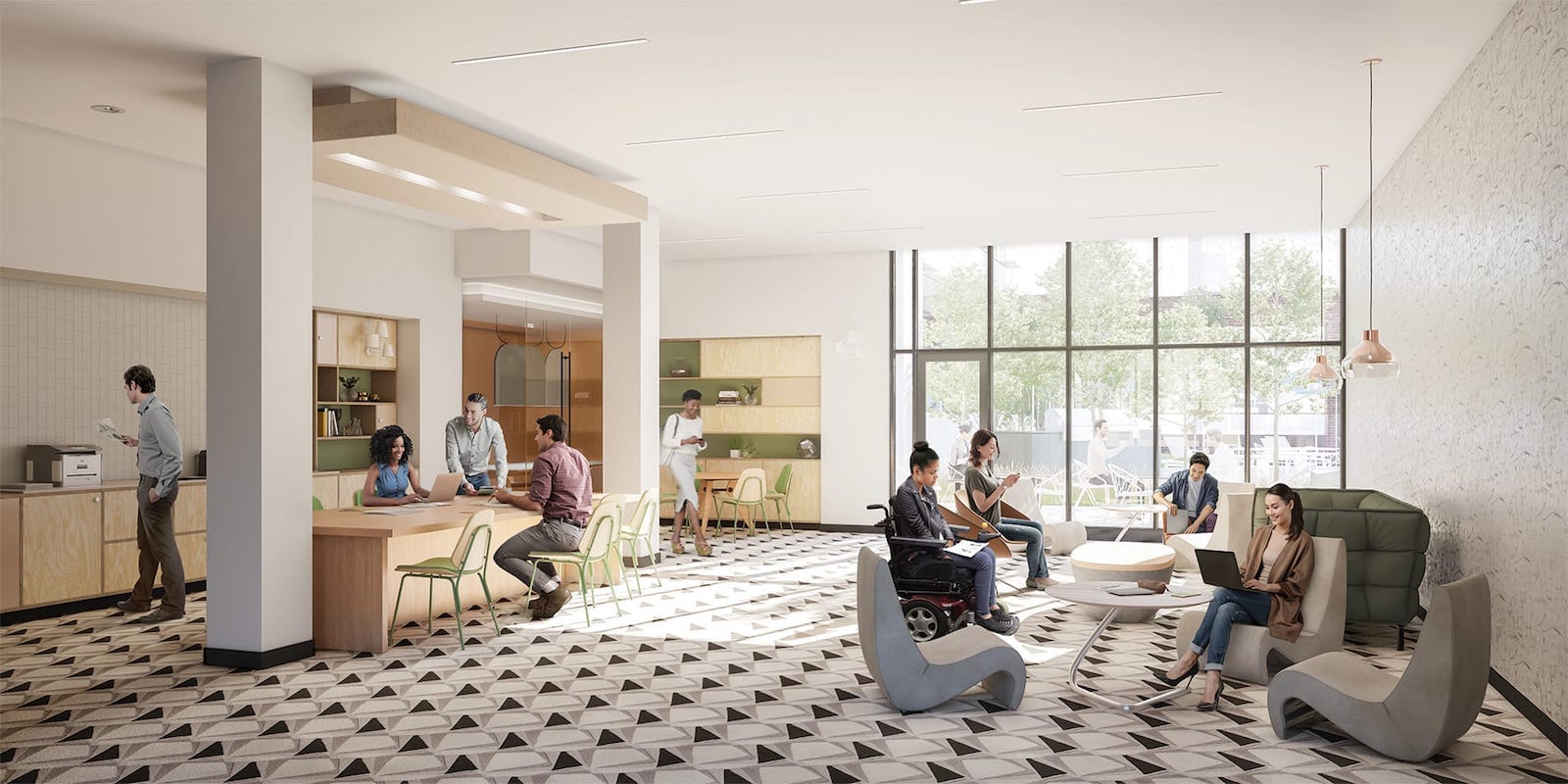 Rendering of Artworks Tower Condos Business Lounge