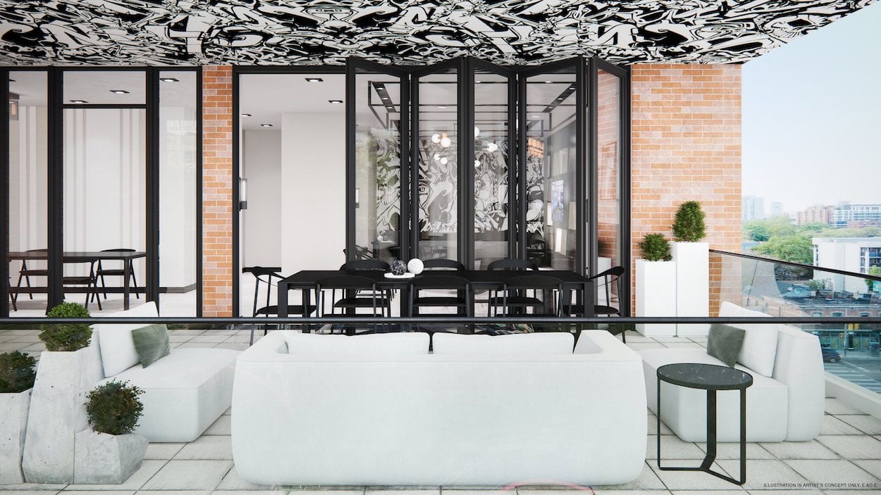 RUSH Condos party room terrace