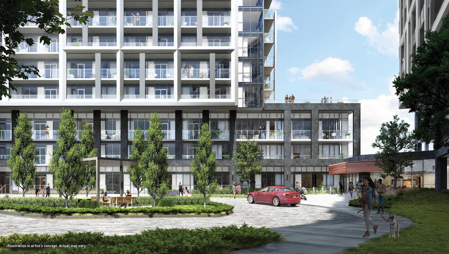 Saturday in Downsview Park Condos Courtyard