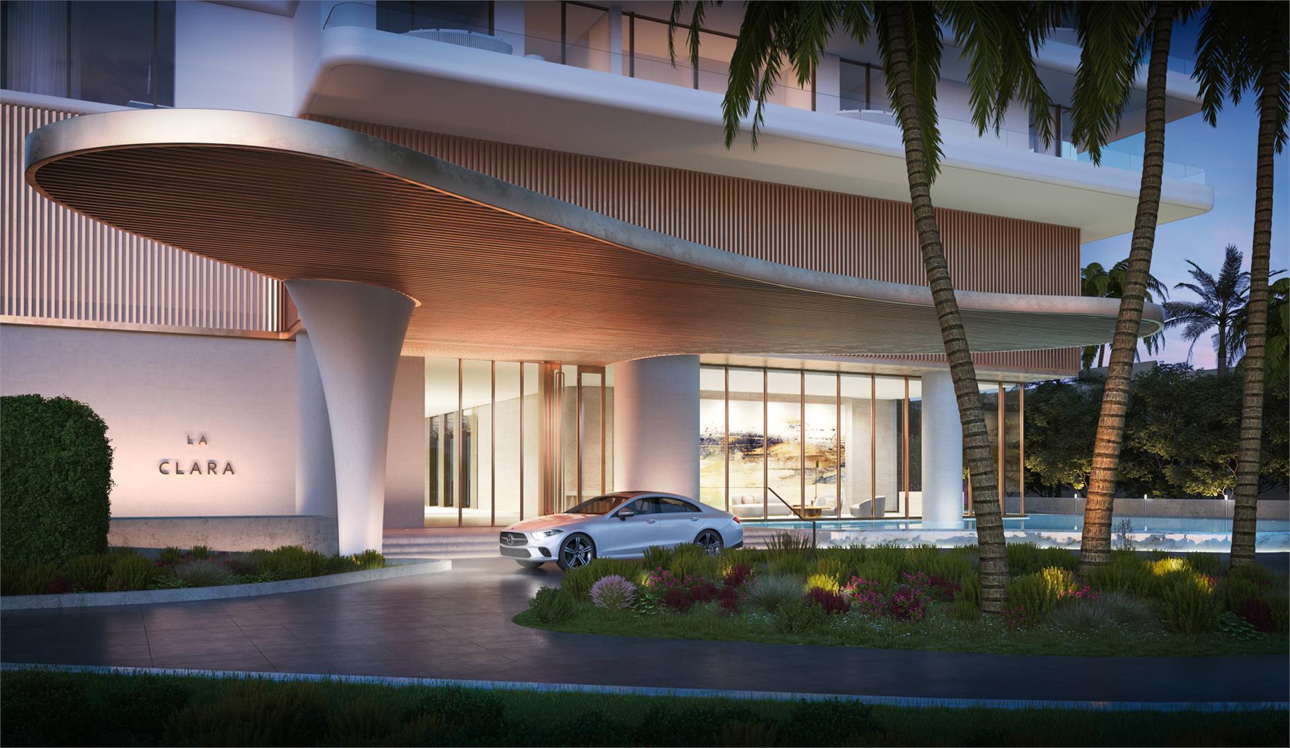 La Clara Residences entrance driveway