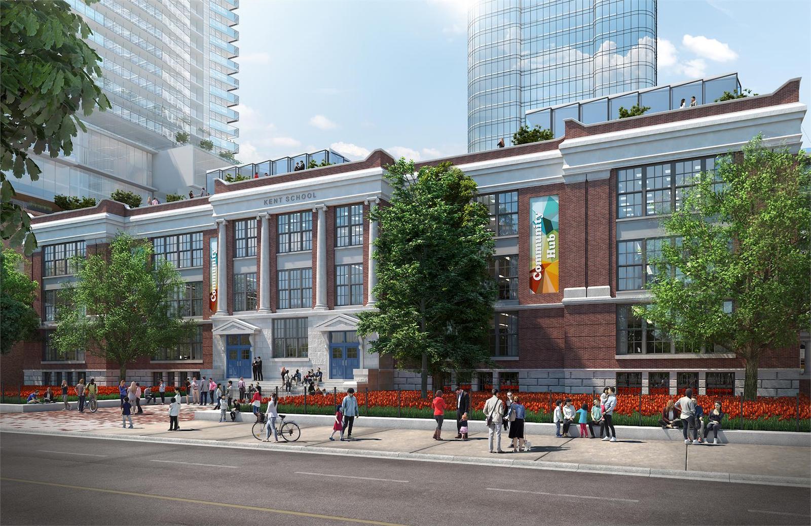 Bloor & Dufferin Condos Historic Kent School Rendering