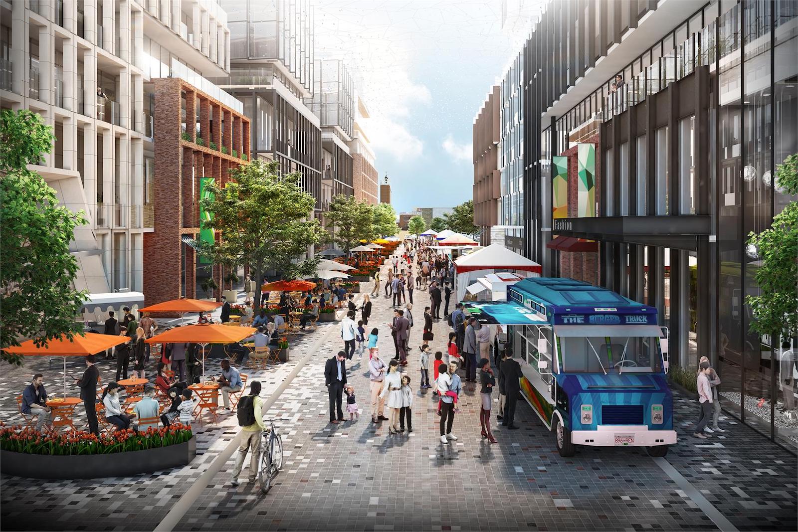 Bloor & Dufferin Condos High Street (Day) Rendering