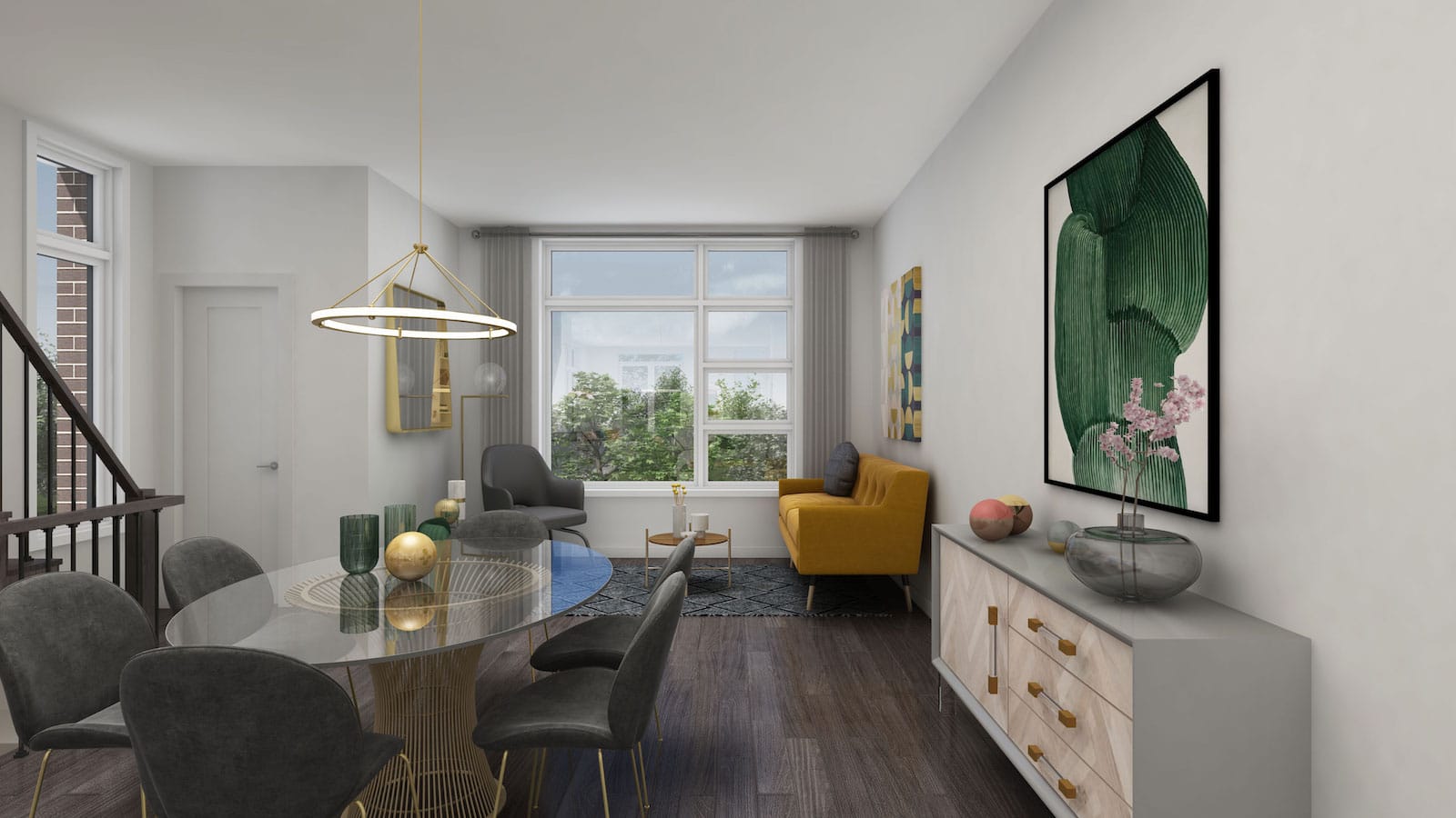 NuTowns Interior Rendering of Dining Room Area